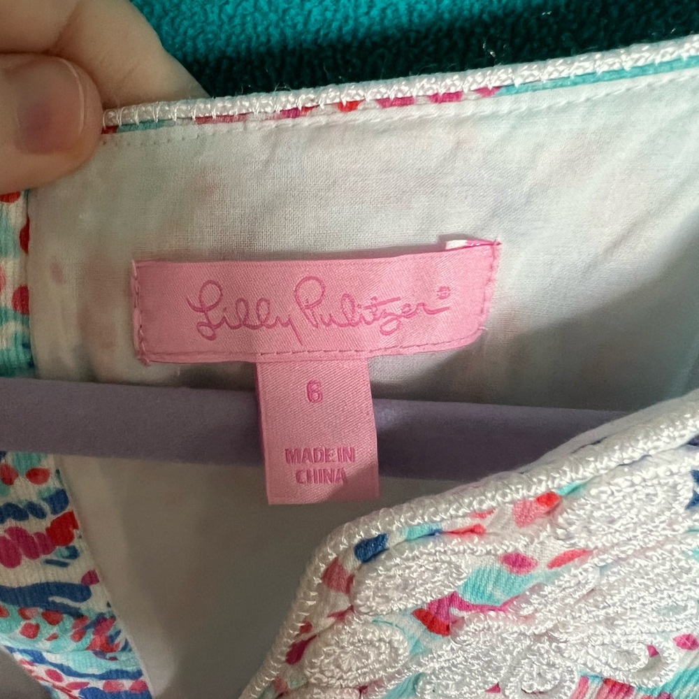 Lilly Pulitzer Gabby shift dress seashell sz 6 practically new - Picture 2 of 7